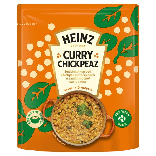 Heinz curry chickpeas with coconut and spinach 550g, UK version