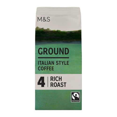 M&S Italian ground coffee 227g, imported from the UK