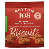 Rhythm 108 vegan hazelnut chocolate chip biscuits 135g, imported from the UK