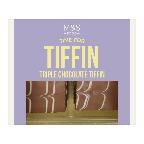 M&S Triple Chocolate Tiffin 4 x 55g, imported from the UK