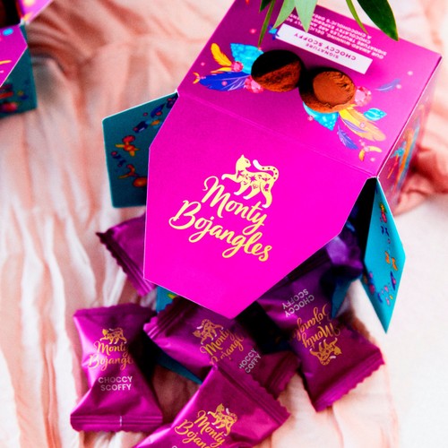 Monty Bojangles cocoa dusted chocolate truffles box with 14 pieces, imported from the UK
