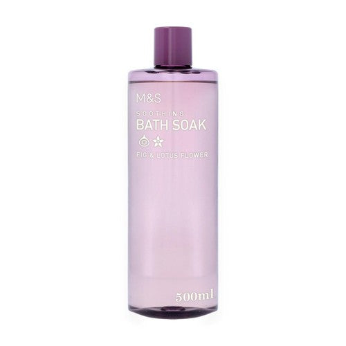 M&S Soothing Bath Soak with fig and lotus flower 500ml, imported from the UK