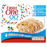 Fibre One Birthday Cake Bar Squares 4 x 24g - British product