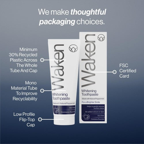 Waken whitening toothpaste peppermint 75ml - British product
