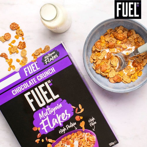 FUEL10K Chocolate Multigrain Flakes High Protein Breakfast Cereal