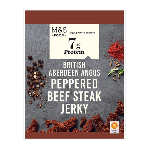 M&S 7g protein Aberdeen Angus Peppered Beef Steak Jerky