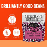 Merchant Gourmet black turtle beans cooked with spices 240g - British product