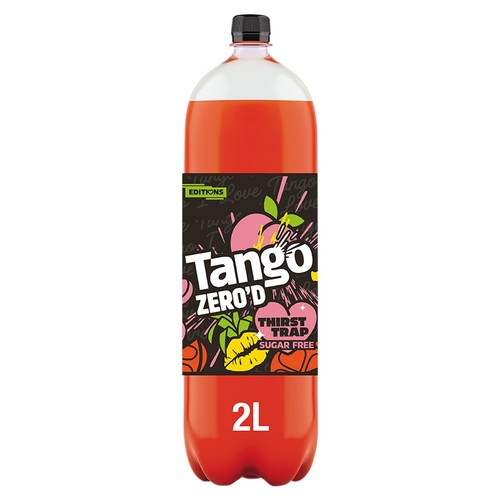 Tango Peach Thirst Trap Zero sugar-free soft drink, imported from the UK