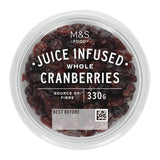 M&S apple juice infused whole cranberries 330g, imported from the UK
