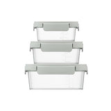 LocknLock NestnLock Sage Green Container Set, 3pc