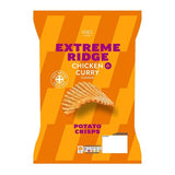 M&S chicken curry extreme ridge cut crisps 150g, imported from the UK