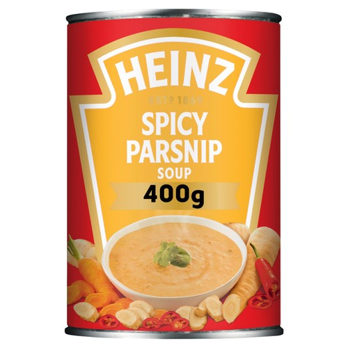 Heinz spicy parsnip canned soup 400g (British brand)