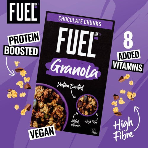 FUEL 10K Chocolate Chunks Protein Granola Breakfast Cereal