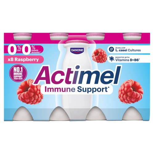 Actimel Raspberry Fat Free Immune Support Yoghurt Drink Multipack