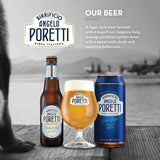 Birrificio Poretti alcohol-free beer 0.5% bottle, imported from the UK