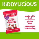 Kiddylicious Crispy Tiddlers snack Strawberry 4 pack, UK version
