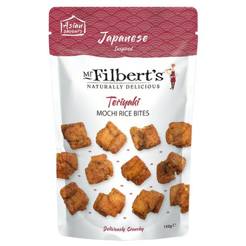 Mr Filbert's Teriyaki Rice Crackers 150g, imported from the UK