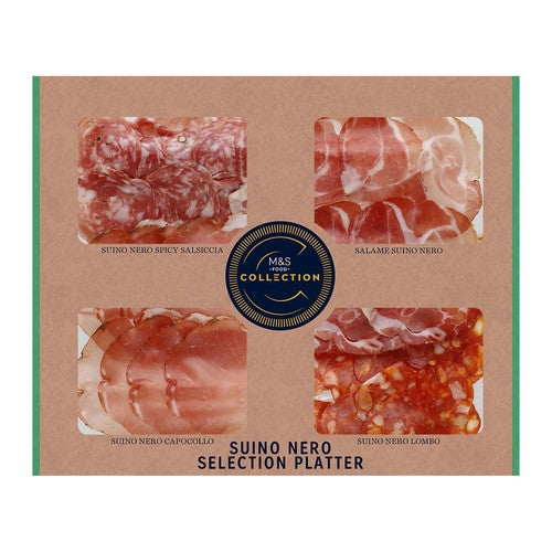 M&S Suino Nero cured pork platter selection 120g, imported from the UK