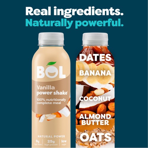 BOL vanilla power shake 410g - British product