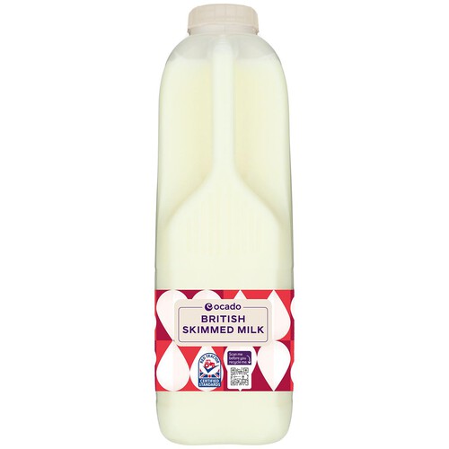 Ocado British Skimmed Milk 2 Pints
