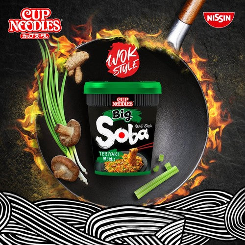 Nissin Soba Big instant noodles pot 113g, imported from the UK