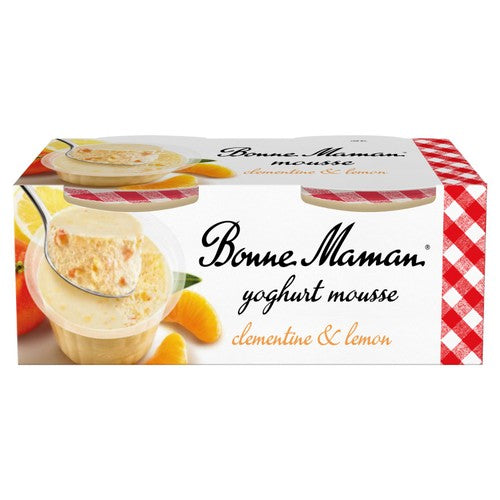 Bonne Maman Clementine Lemon Mousse 2 x 70g - British product