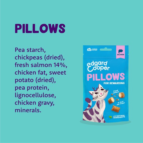 Edgard & Cooper Natural Cat Treat Pillows with Salmon