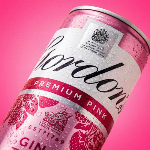 Gordon's pink gin and tonic canned cocktail 250ml, UK version