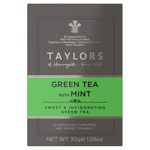 Taylors green tea with mint 20 tea bags (British brand)