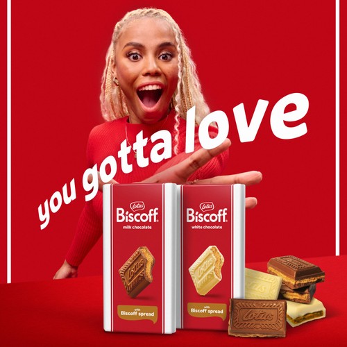 Lotus Biscoff white chocolate bar with Biscoff cream 180g, UK version