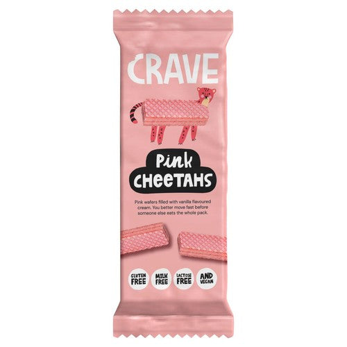 Crave Pink Cheetah wafer biscuits 100g - British product