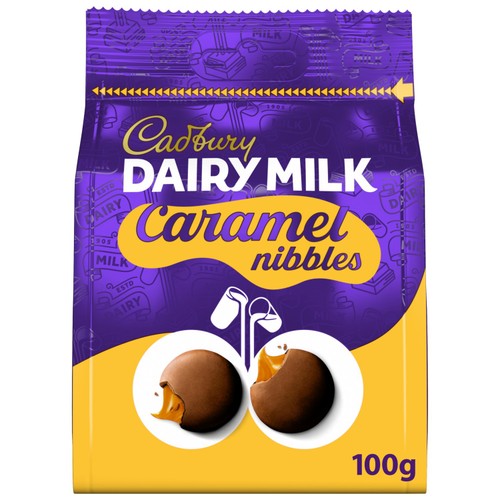 Cadbury Caramel Nibbles chocolate bites 100g - British product