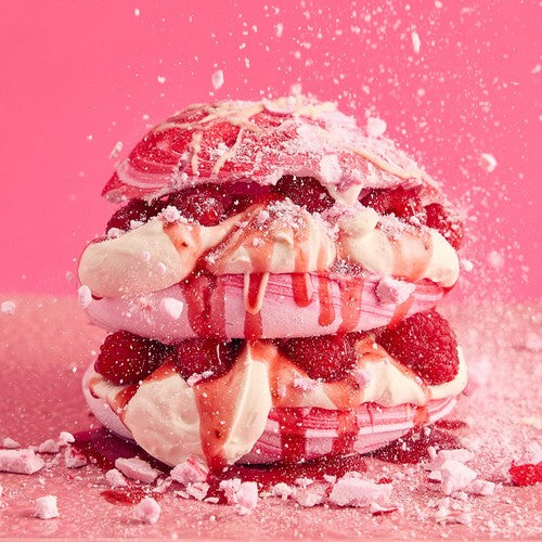 Flower & White Raspberry Eton Mess Meringue Cloud