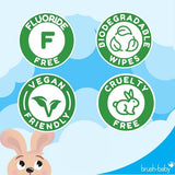 Brush-Baby teething wipes pack of 20 - British product