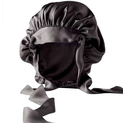 M&S Pure Silk Hair Bonnet Charcoal (British brand)