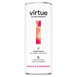 Virtue Yerba Mate peach and raspberry energy drink 250ml (British brand)