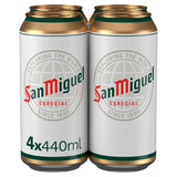 San Miguel Spanish Lager Beer 4 x 440ml cans (British brand)