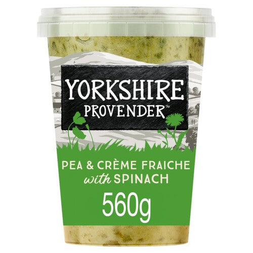 Yorkshire Provender Pea  Creme Fraiche With Spinach