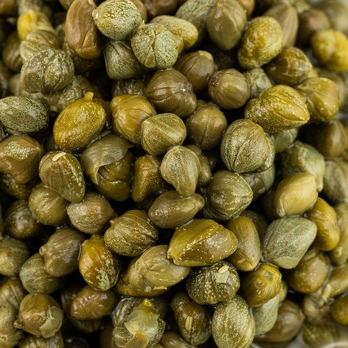 Realfoods by Organico organic capers in brine 100g, imported from the UK