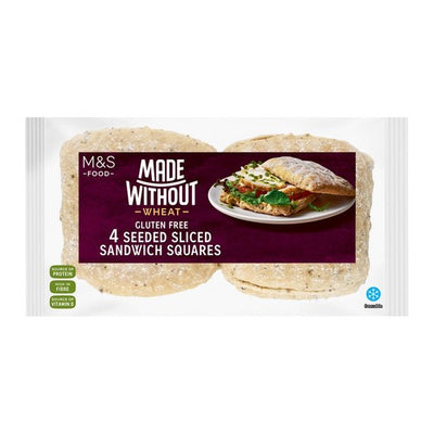 M&S M&S Made Without 4 Seeded Sliced Sandwich Squares- Buy online at McGrocer