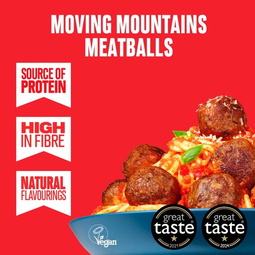 Moving Mountains Plant-Based Meatballs 300g, imported from the UK