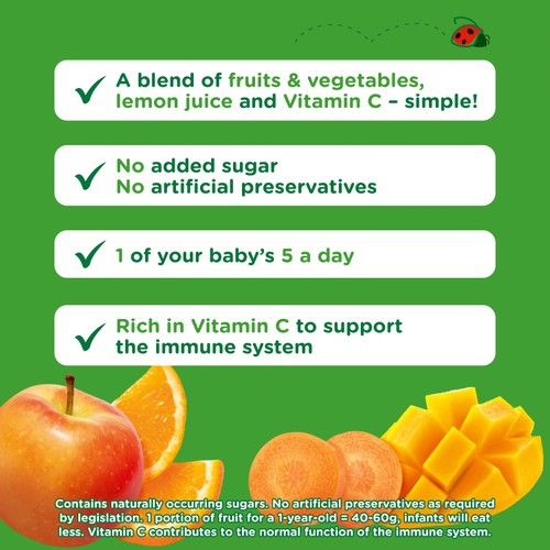 Cow  Gate Fruit Pouch Apple Mango Orange  Carrot Baby Food 4 Months