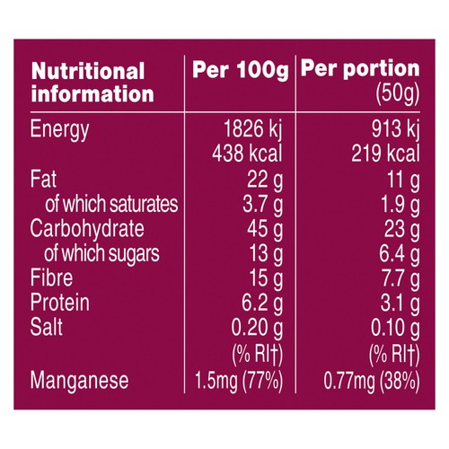 Graze Cherry Bakewell flapjack 50g, UK version