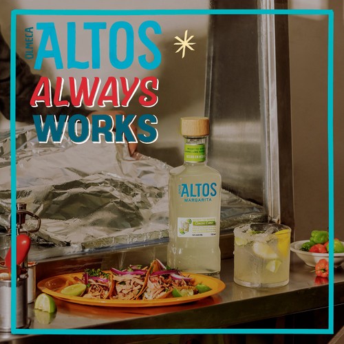 Olmeca Altos Tequila Ready to Serve Margarita premixed cocktail 75cl, imported from the UK