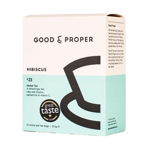 Good & Proper Hibiscus Tea Bags x15 37.5g, UK version