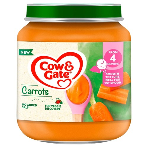 Cow  Gate Carrot Baby Food Snack Jar 4 Months