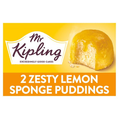 M&S Mr Kipling Lemon Sponge Pudding Dessert 2x100g- Buy online at McGrocer