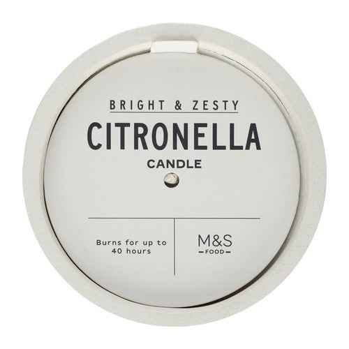 M&S citronella candle, imported from the UK