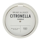 M&S citronella candle, imported from the UK