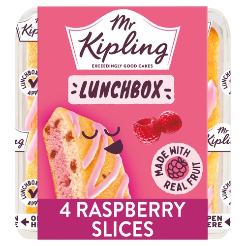 Mr Kipling raspberry cake slices 4 pack, UK version